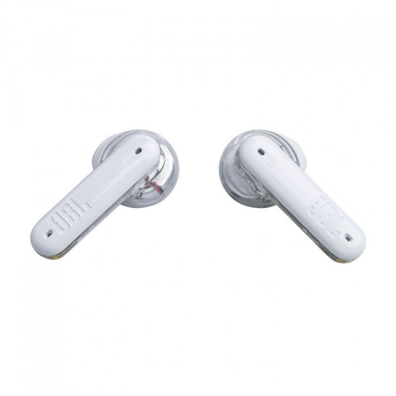 JBL Tune Flex Ghost Edition Casque True Wireless Stereo (TWS) Ecouteurs Appels/Musique Bluetooth Translucide, Blanc