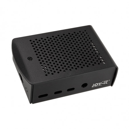 Raspberry compatible Pi 4B 06 Aluminium Gehäuse mit Wandbefestigung, schwarz