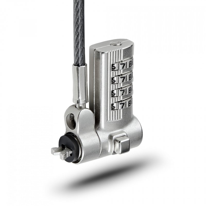 StarTech.com Universal Laptop Lock 6.6ft (2m), Security Cable For Notebook Compatible With Noble Wedge/Nano/K-Slot