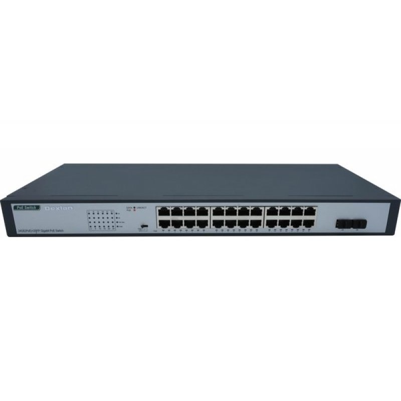 DEXLAN SWITCH 24P Gigabit POE+ 280W & 2 SFP