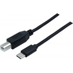 USB2.0 Type c male to B male, 1.8m ,black PVC