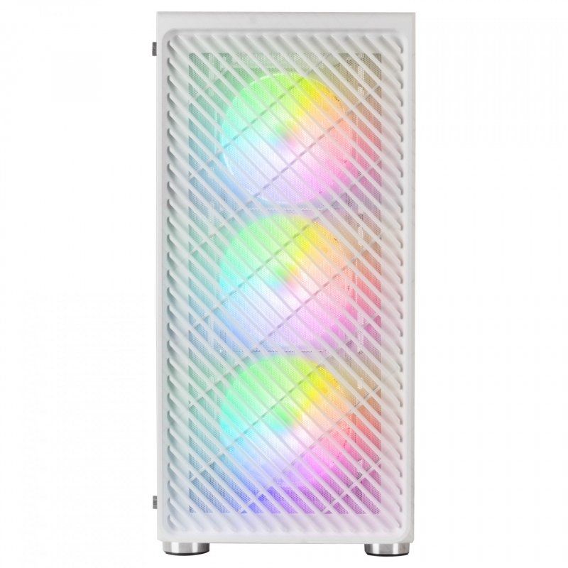 Boitier Moyen Tour ATX Mars Gaming MC-F RGB avec panneau vitré (Blanc)