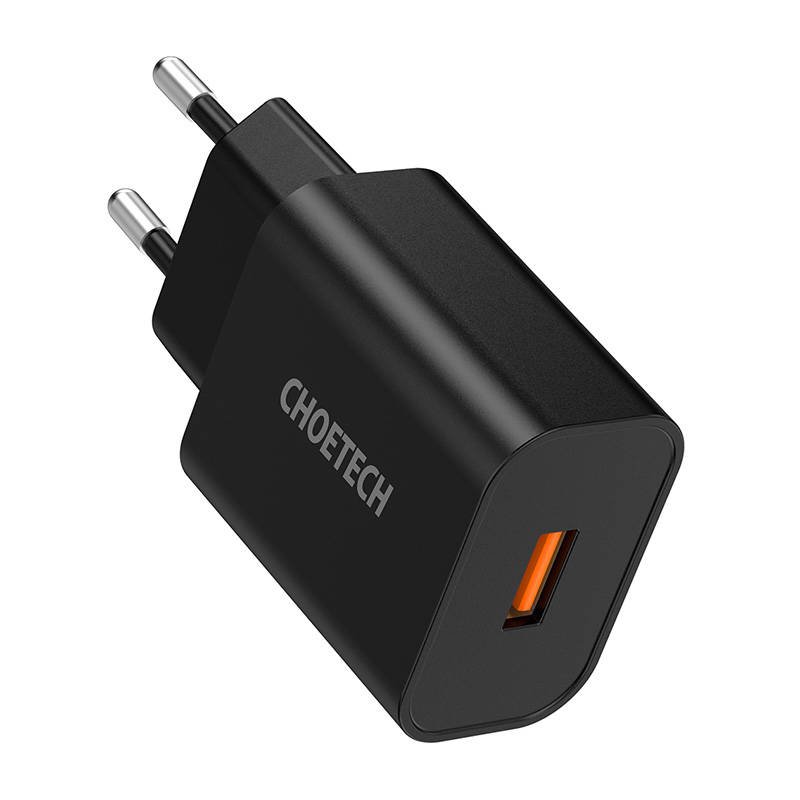 Wall Charger Choetech Q5003 18W USB-A (black)