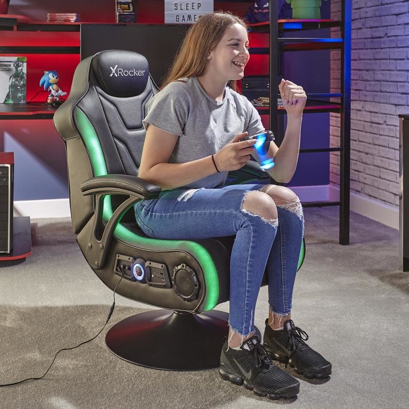 X Rocker Monsoon RGB 4.1 Neo Motion Fauteuil de gaming Siège rembourré Noir