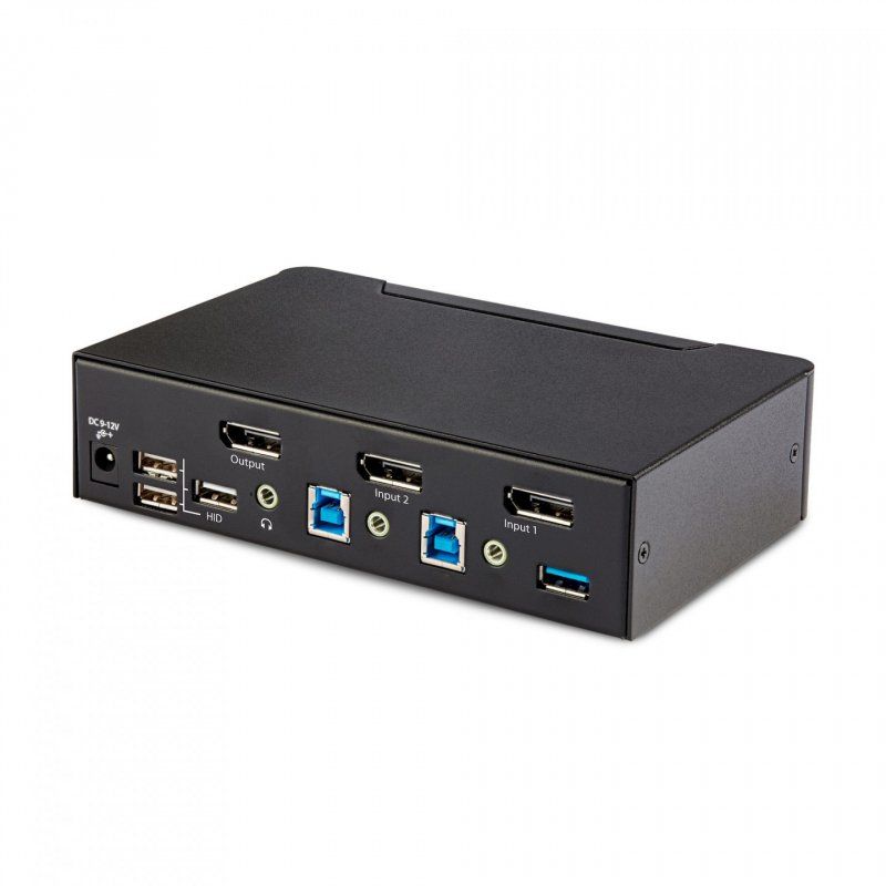 StarTech.com 2-Port DisplayPort KVM Switch, 8K 60Hz / 4K 144Hz, Single Display, DP 1.4, 2x USB 3.0 Ports, 4x USB 2.0