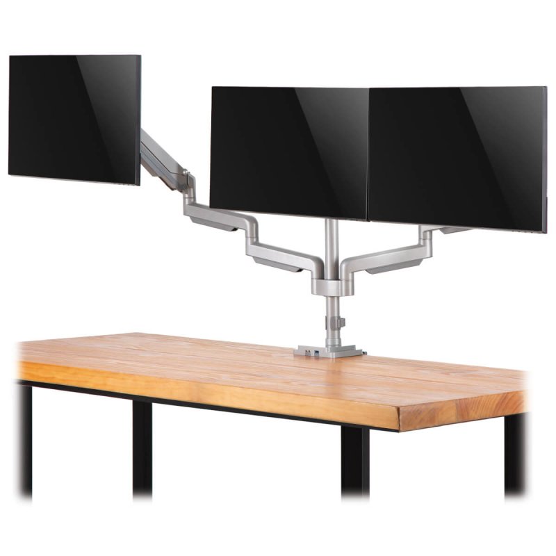 Tripp Lite DDR1730TAL Triple-Display Gas-Spring Flex-Arm Desktop Clamp and Grommet for 17” to 30” Flat-Screen