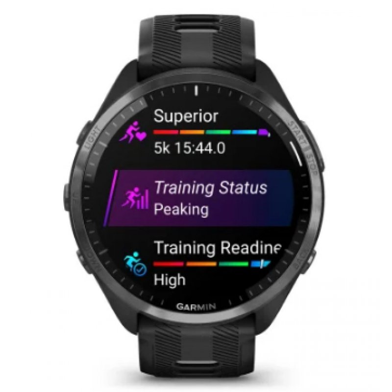 Garmin Forerunner 965 3,56 cm (1.4") AMOLED 47 mm Numérique 454 x 454 pixels Écran tactile Noir Wifi GPS (satellite)
