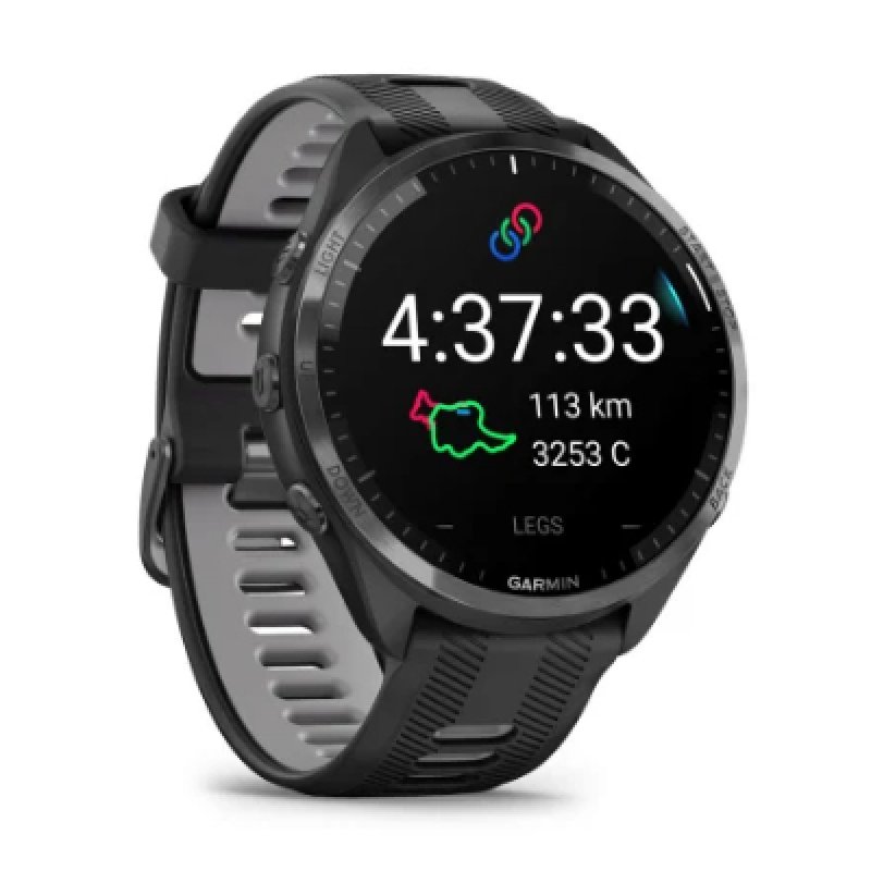 Garmin Forerunner 965 3,56 cm (1.4") AMOLED 47 mm Numérique 454 x 454 pixels Écran tactile Noir Wifi GPS (satellite)
