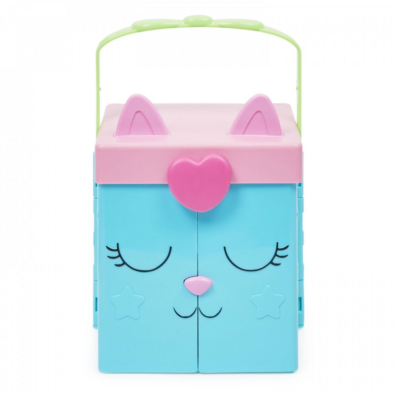 Gabby's Dollhouse , Coffret de jeu transportable Dressing arc-en-ciel avec poupée Gabby, jouets surprises et