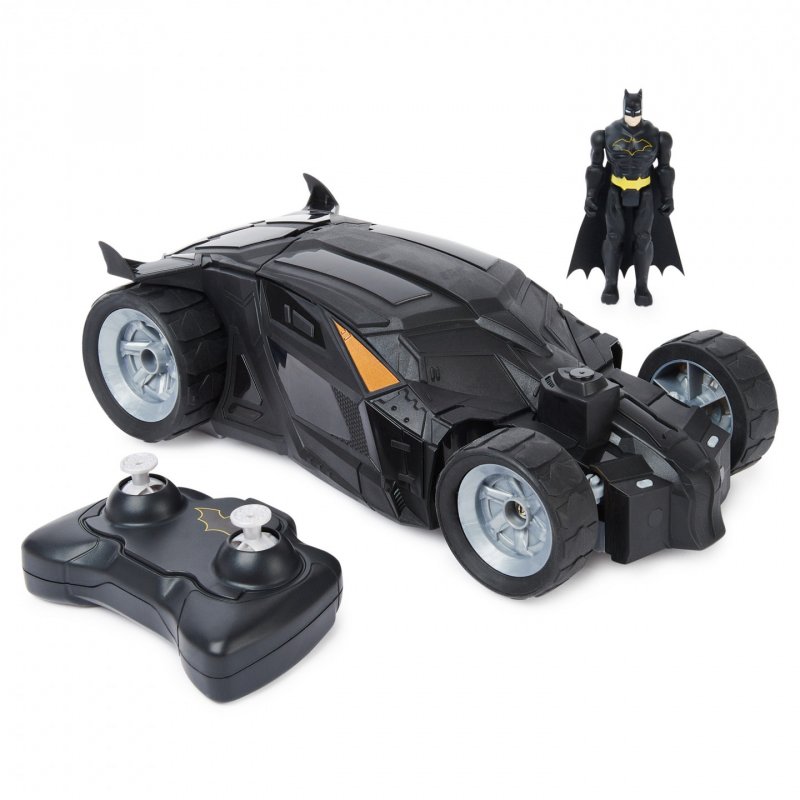 DC Comics BATMAN - Batmobile RC 1:20 Figurine Batman 10 cm - Voiture Télécommandée Echelle 1:20 - Technologie 2,4