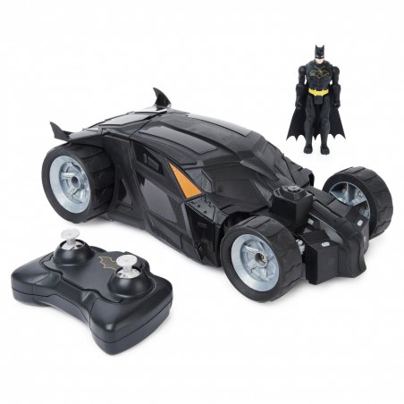 DC Comics BATMAN - Batmobile RC 1:20 Figurine Batman 10 cm - Voiture Télécommandée Echelle 1:20 - Technologie 2,4