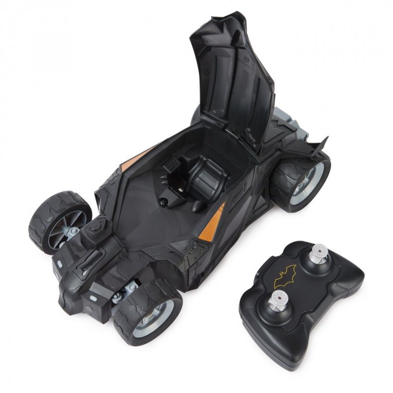 DC Comics , Batman Batmobile Remote Control Car, Easy to Drive with 4-inch Batman Figure, Kids Toys for Boys and Girls