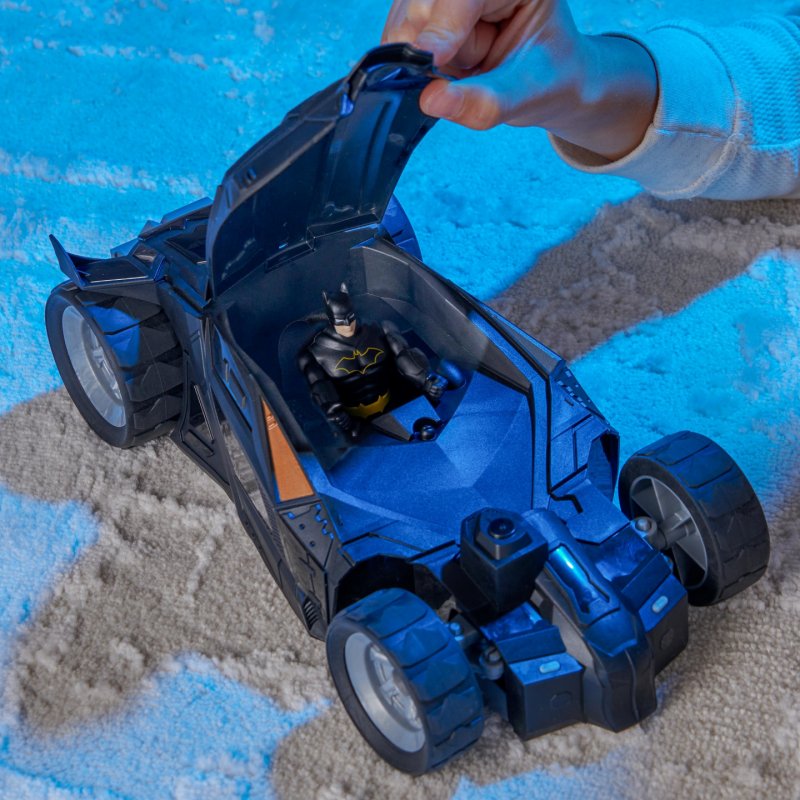 DC Comics , Batman Batmobile Remote Control Car, Easy to Drive with 4-inch Batman Figure, Kids Toys for Boys and Girls