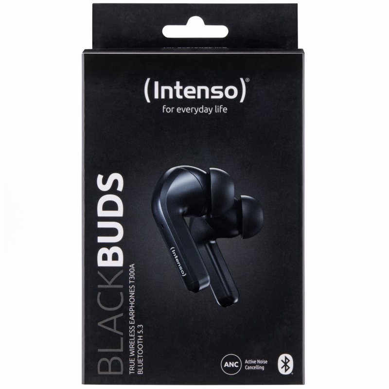 Intenso Black Buds T300A Headphones In-ear Calls/Music/Sport/Everyday