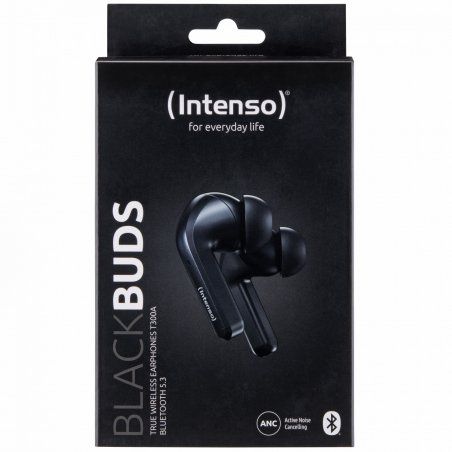 Intenso Black Buds T300A Écouteurs Ecouteurs Appels/Musique/Sport/Au quotidien Noir