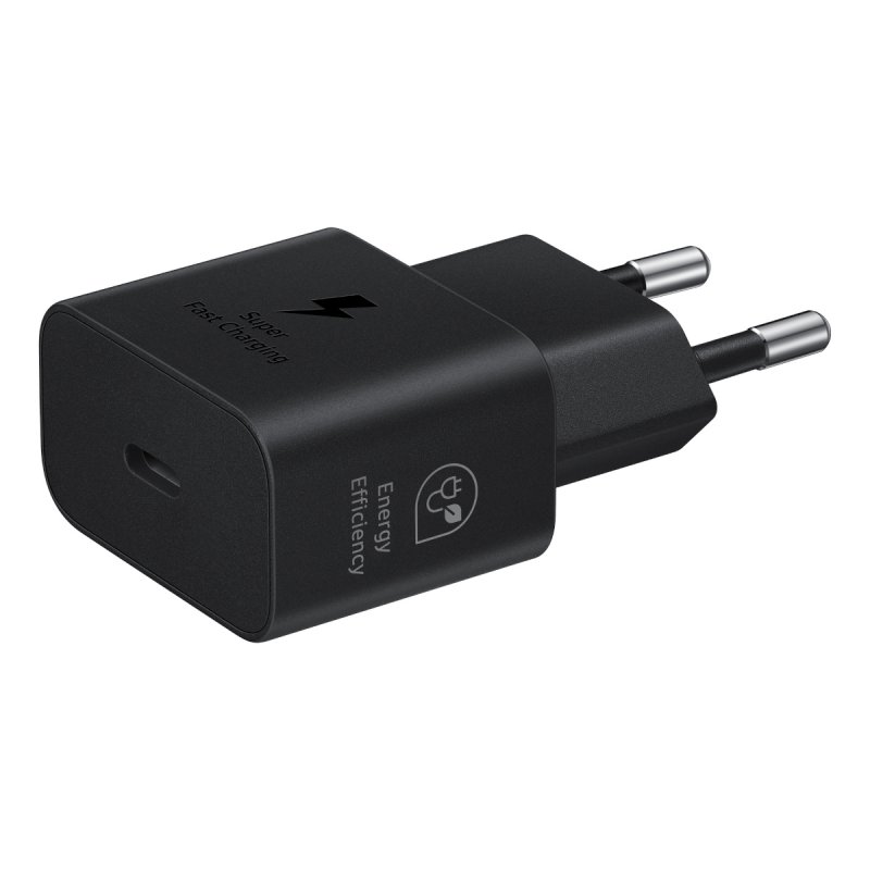 Samsung Schnellladegerät, USB-C, 25W ohne Datenkabel, Schwarz