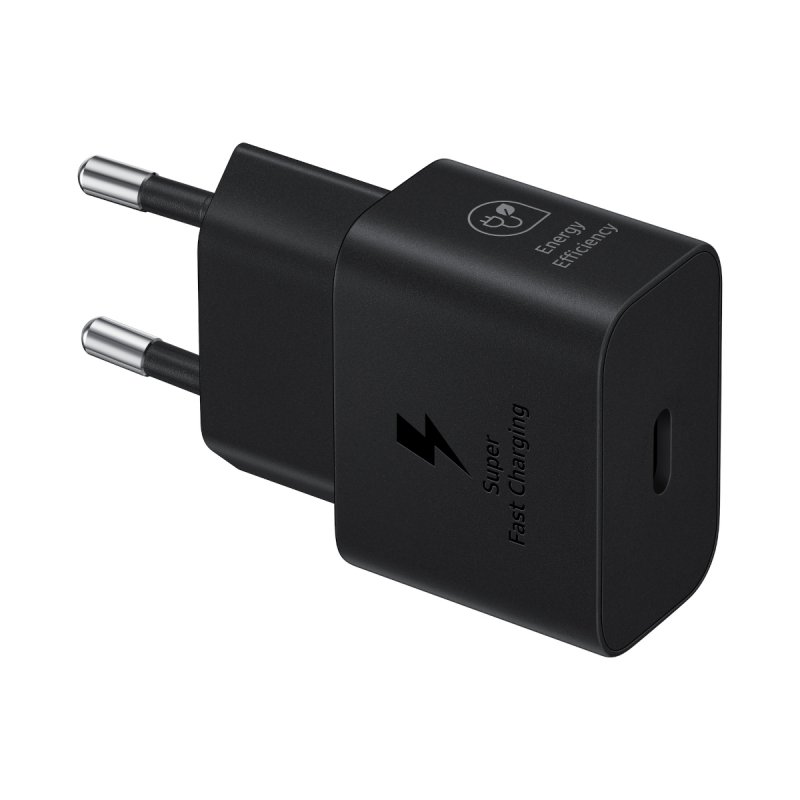 Samsung Schnellladegerät, USB-C, 25W ohne Datenkabel, Schwarz