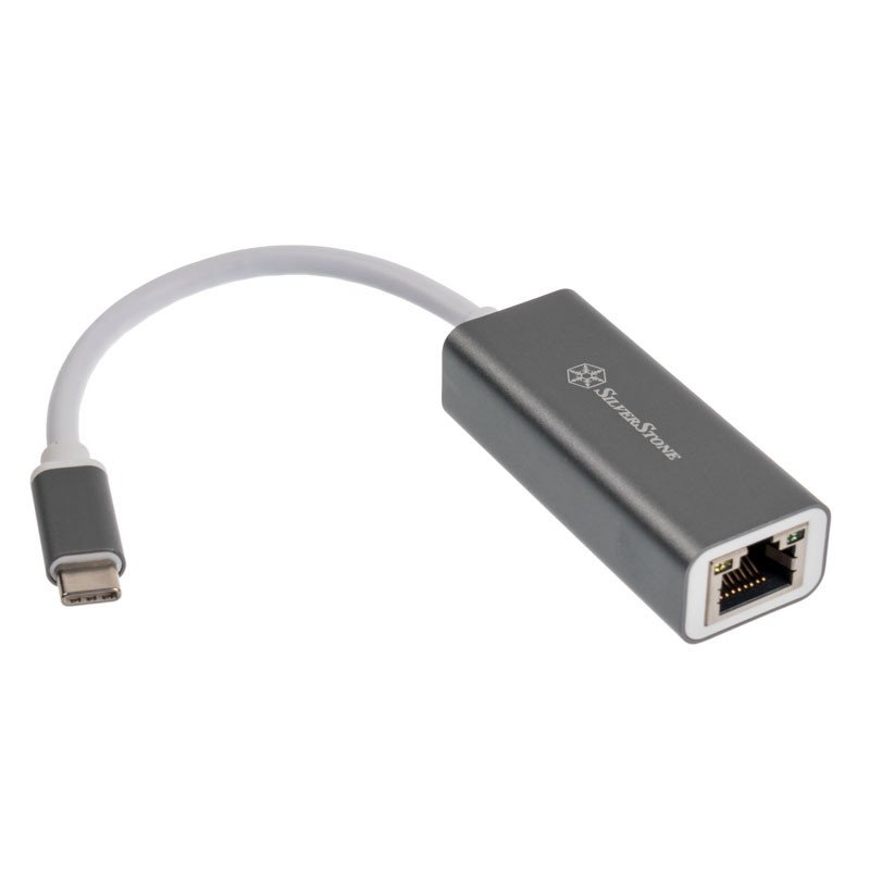 Silverstone SST-EP13C - Gigabit Ethernet Netzwerk-Adapter von USB 3.1 Typ C - grau