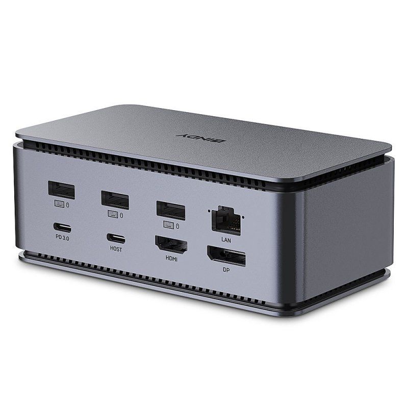 Lindy DST-Pro USB4 Docking Anthracite