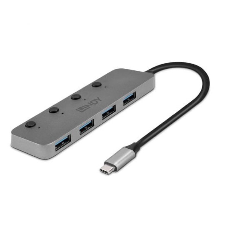 USB Hub Lindy USB 3.0 4-port with ON/OFF