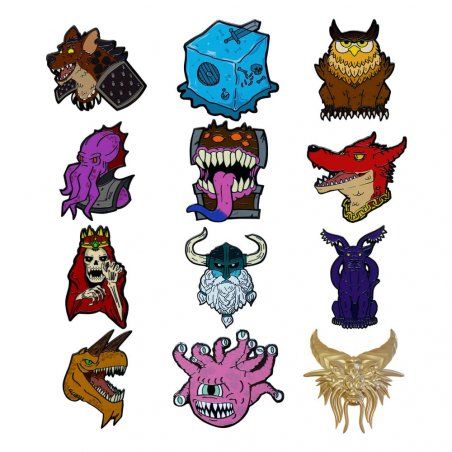 Dungeons & Dragons présentoir Pin's 50th Anniversary Mystery Pin Badge (12)