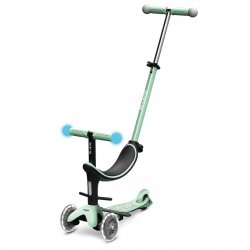 Micro Mobility Micro Mini2Grow Deluxe Magic LED Enfants Trottinette à trois roues Couleur menthe