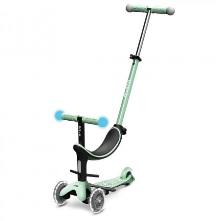 Micro Mobility Micro Mini2Grow Deluxe Magic LED Enfants Trottinette à trois roues Couleur menthe