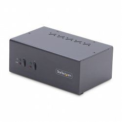 StarTech.com 2-Port Dual-Monitor DisplayPort KVM Switch, 4K 60Hz, 2x USB 5Gbps Hub Ports, 2x USB 2.0 HID Ports, Hotkey