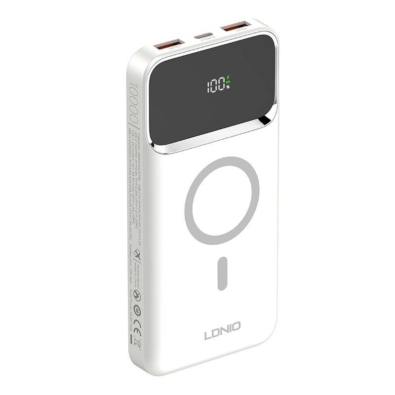 Powerbanka LDNIO PQ12, 15 W, 10000 mAh (bílá)