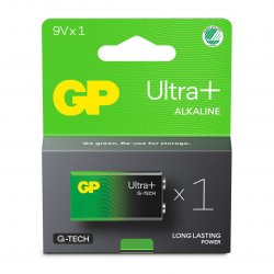 Pile GP Batteries 9V 6LF22 -Ultra Plus - G-Tech - Carton FSC