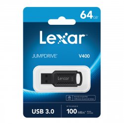 Clé USB 3.0 Lexar JumpDrive V400 - 64Go (Noir)