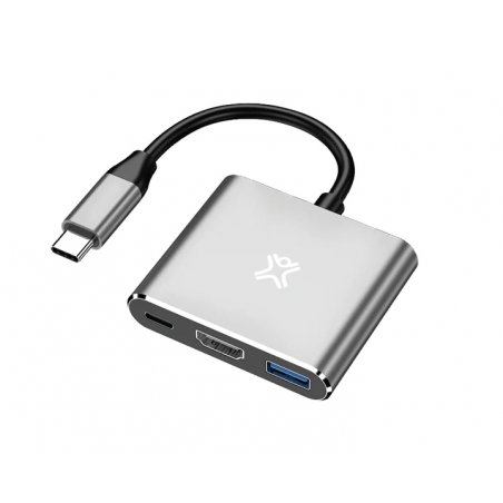 XtremeMac XWH-HUB3-13 laptop dock/port replicator USB Type-C Silver