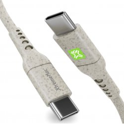 Eco Câble Xtrememac USB-C vers USB-C - 1 mètre - blanc