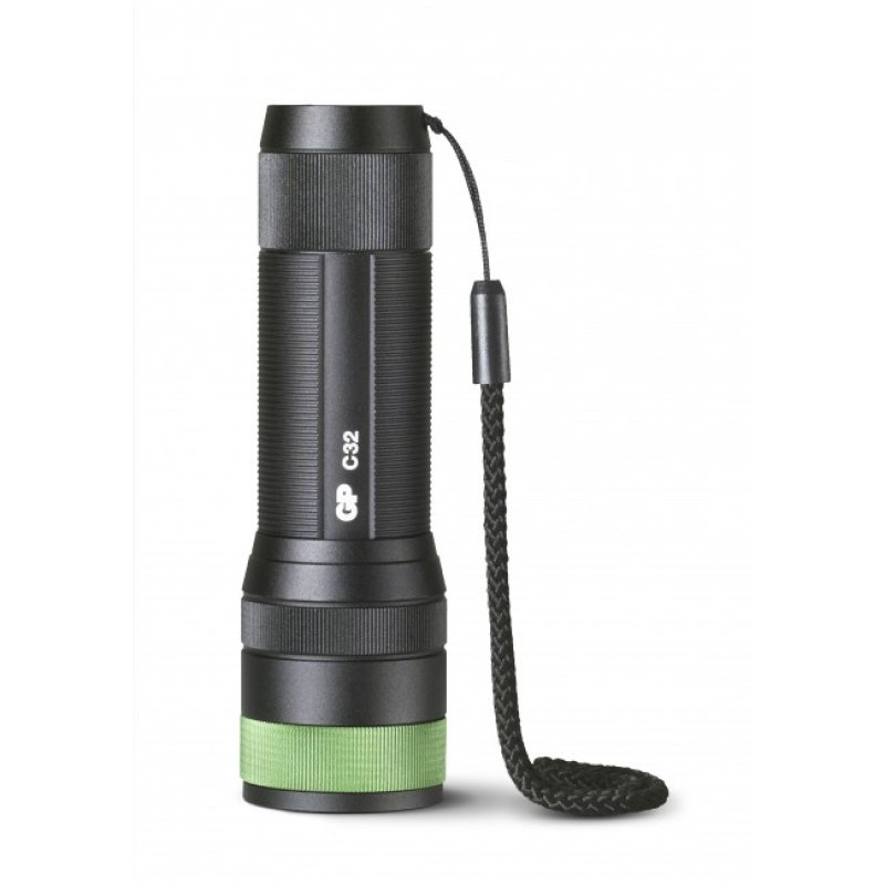 GP Lighting C32 Black, Green Hand flashlight LED