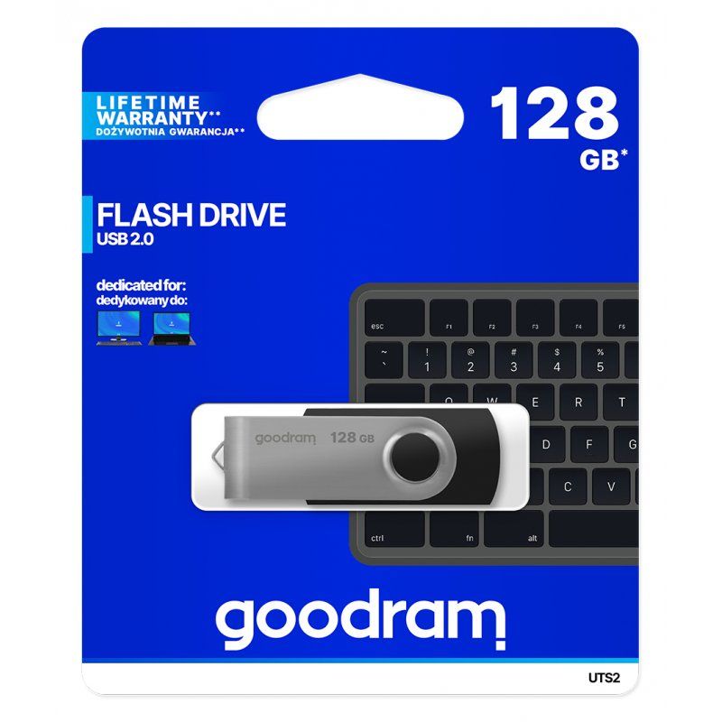 Goodram UTS2 lecteur USB flash 128 Go USB Type-A 2.0 Noir