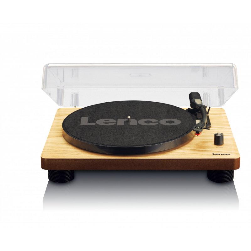 Platine vinyle convertisseur Lenco LS50 haut parleurs intégrés finition bois