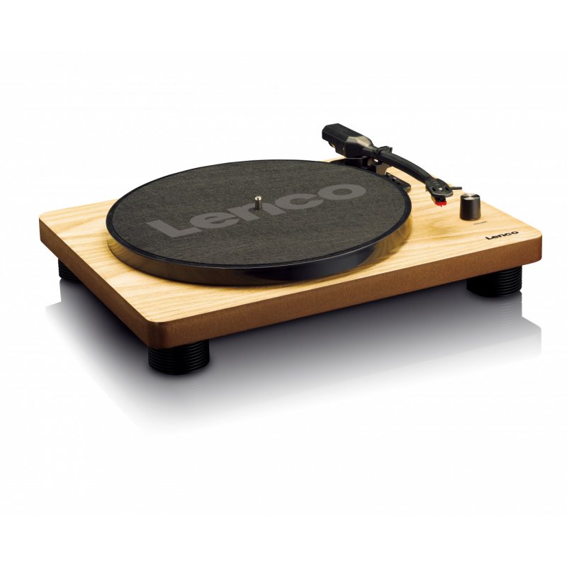 Platine vinyle convertisseur Lenco LS50 haut parleurs intégrés finition bois