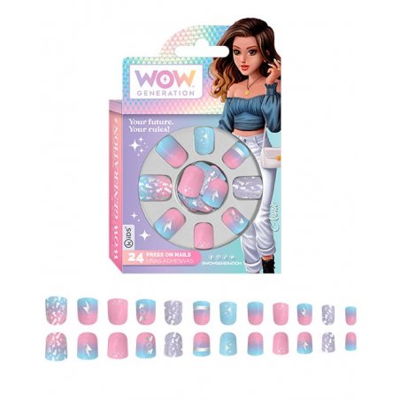 WOW Generation - Set Of 24 Adhesive Nails (WOW00019-314-CDU)