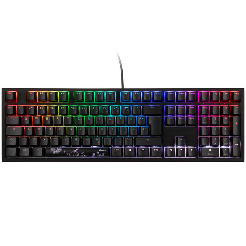 Ducky Shine 7 PBT Gaming Tastatur, MX-Black, RGB LED - blackout
