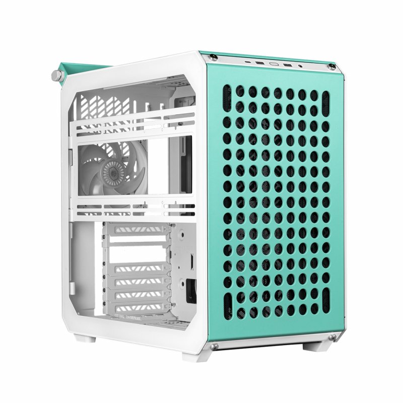 Cooler Master QUBE 500 Flatpack Macaron Edition Midi Tower Cream, Mint colour, Pink