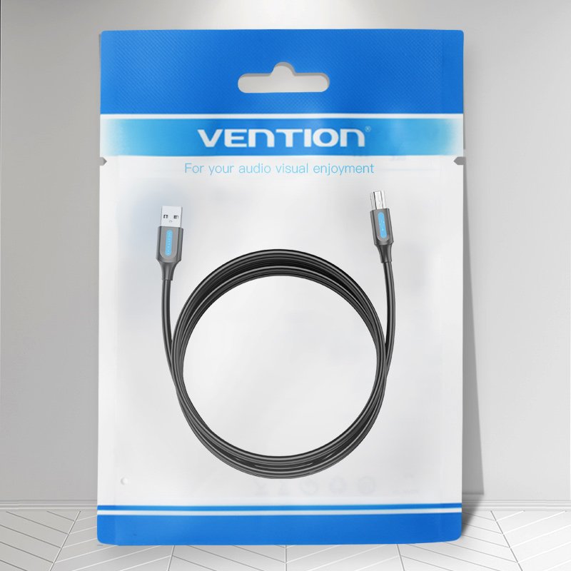 Cable USB 2.0 A to B Vention COQBF 1m (black)