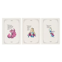 DISNEY - Alice - Pack de 3 Notebooks - Format A5