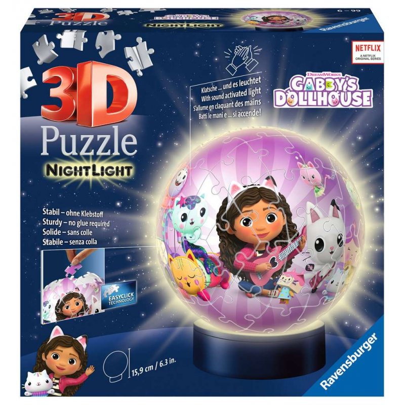 3D Puzzle-Ball Nachtlicht Gabby's Dollhouse