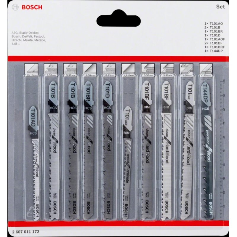 Bosch 2 607 011 172 jigsaw/scroll saw/reciprocating saw blade Jigsaw blade 10 pc(s)