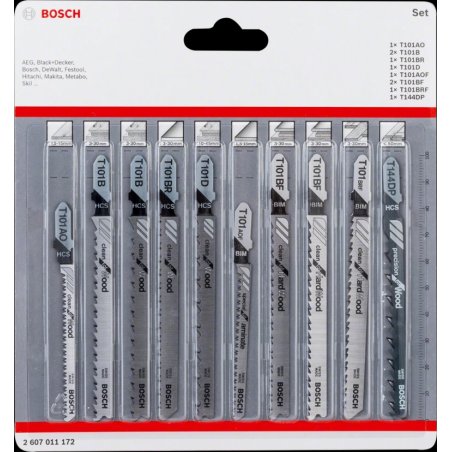 Bosch 2 607 011 172 Lame de scie sauteuse, à chantourner et sabre Lames de scie sauteuse 10 pièce(s)