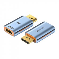 HDMI female - Display Port male adapter Vention HFMH0 8K (blue)