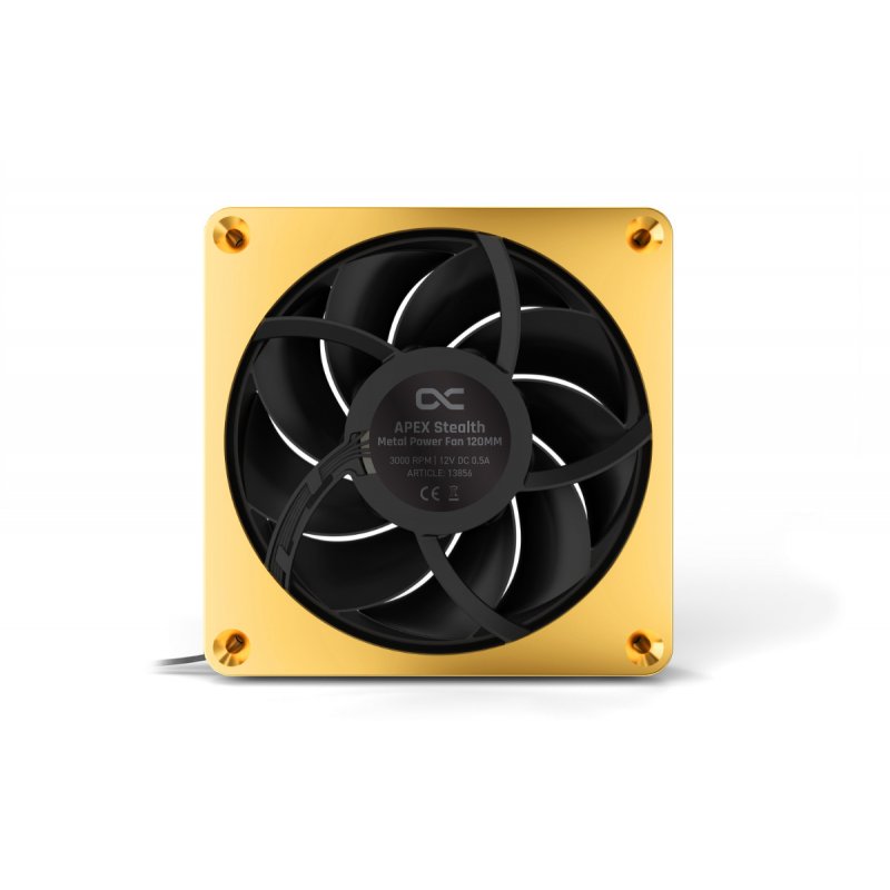 Apex Stealth Metal Power 120mm Lüfter 3000rpm (gold/schwarz)