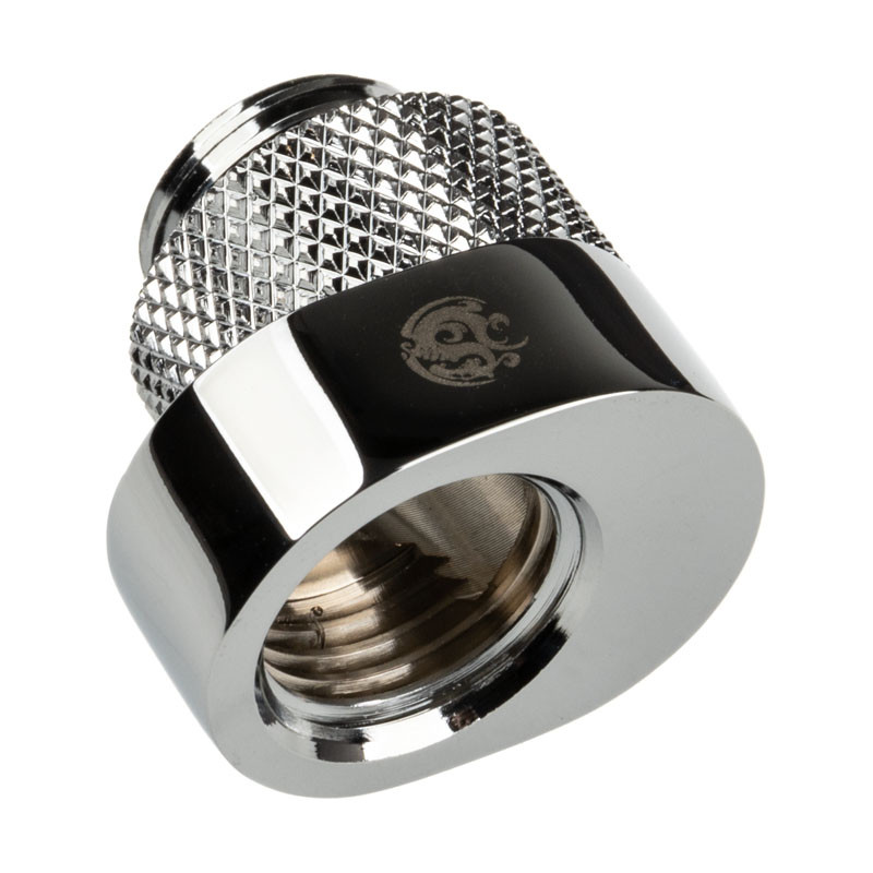 Bitspower X-Cross Adapter G1/4 Zoll AG auf G1/4 Zoll IG - 5mm Versatz, silber