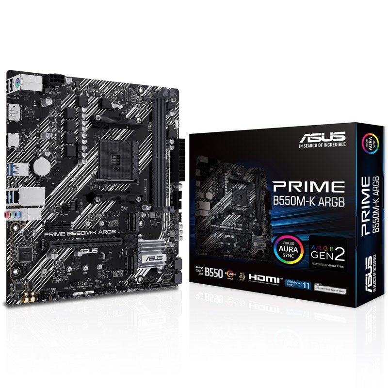 ASUS PRIME B550M-K ARGB AM4 2DDR4 microA