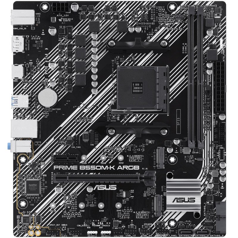 ASUS PRIME B550M-K ARGB AM4 2DDR4 microA
